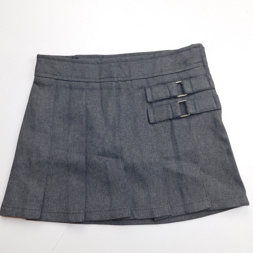 French Toast Grey Pleated Skort / Kilt Adjustable waist Toddler Girls 3T